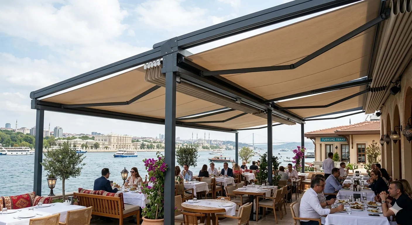 مظلات متحركة كهربائية تركية