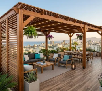 برجولات خشبية للروف